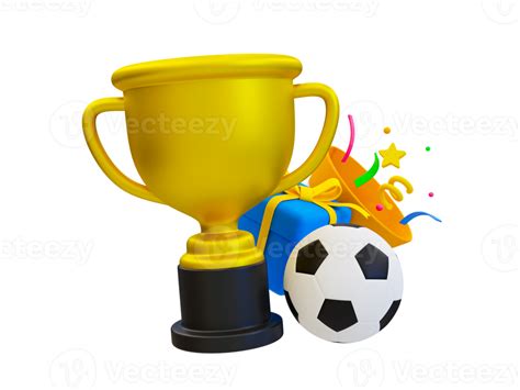 3d Minimal Soccer Tournament Cup Football Competition Award Football