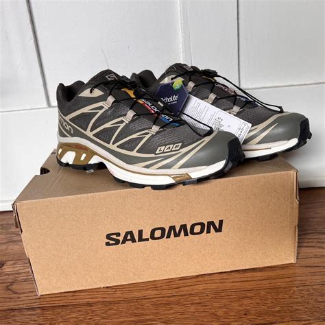 Brand New Salomon XT 6 Beluga Pewter Dull Gold Depop