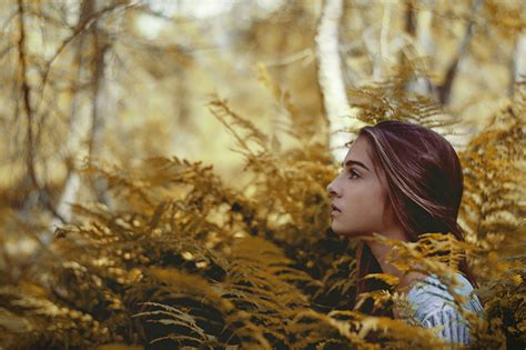 Fondos De Pantalla Luz De Sol Bosque Mujer Morena Invierno Perfil Helechos Primavera