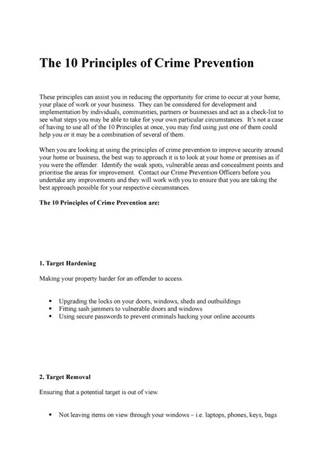 Crime Prevention Strategies Thesis at Sandra Anker blog