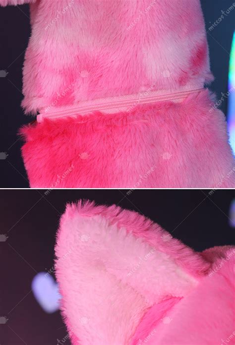 Pink Cat Style Furry Top And Panty Bikini Sexy Lingerie Set Top Quality Lingerie For Sale