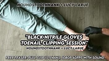 Black Nitrile Gloves Toenail Clipping Session XVIDEOS