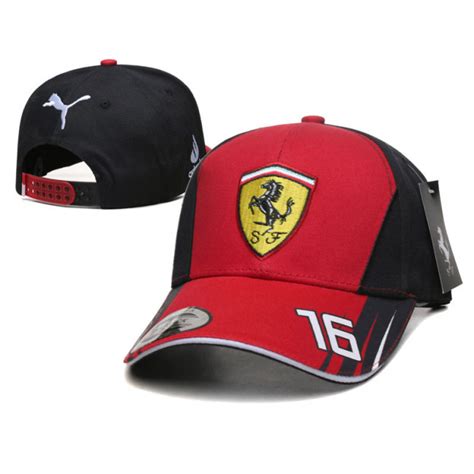 Ferrari Charles Leclerc 16 Cap Hat Red Hat Ferrari Charles Leclerc 16
