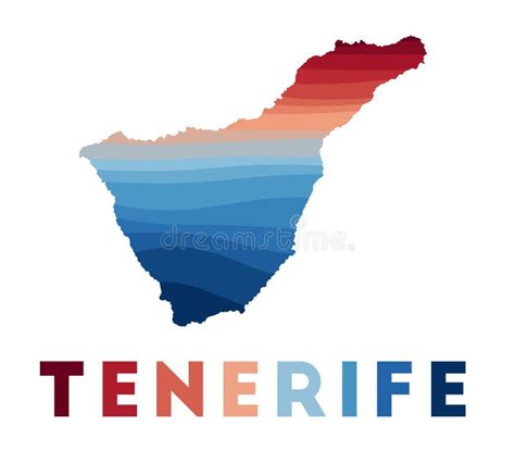 Kaart Van Tenerife Met Mooie Gradi Nten Vector Illustratie