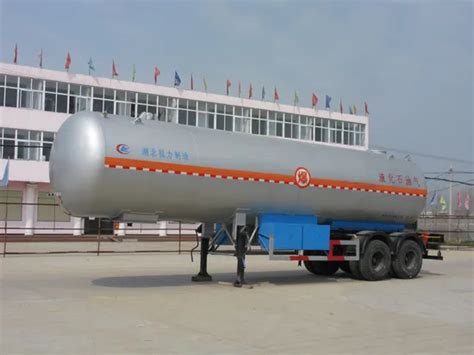 Mt Lpg Delivery Tanker Semi Trailer Double Axle Tons Cooking Gas