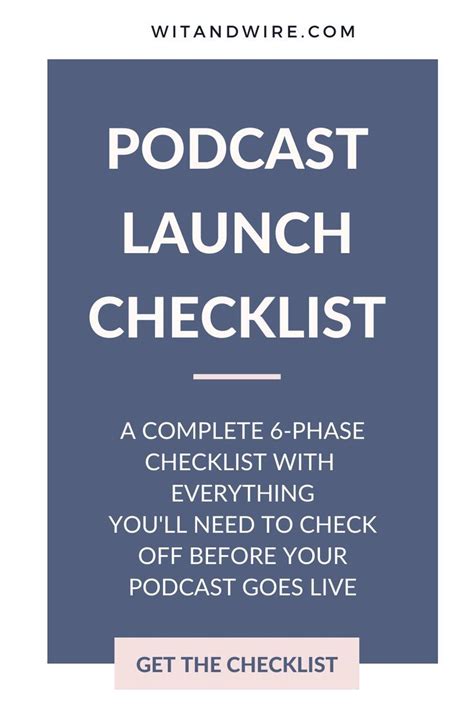 The Ultimate Podcast Launch Checklist Launch Checklist Podcasts