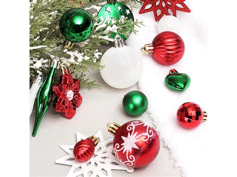 Ornamentos Para O Natal - Conjunto de Ornamentos para Pendurar em Árvore de Natal com 58 Peças ...