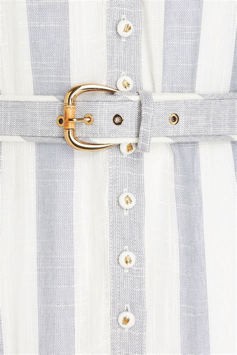 Zimmermann Pussy Bow Striped Woven Mini Dress The Outnet