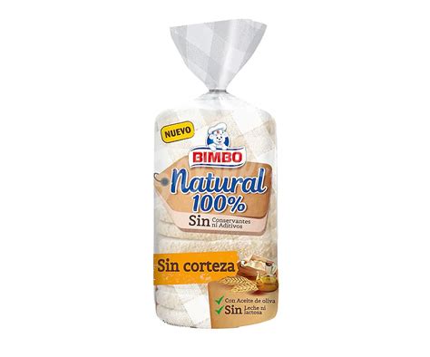 Bimbo Pan De Molde Blanco Sin Corteza 100 Natural 450 G