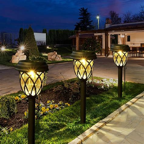 Letmy Solar Pathway Lights Outdoor Pack Bright Solar Lights Outdoor