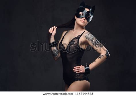 Sexy Woman Wearing Black Lingerie Bdsm Stock Photo 1162144843 Shutterstock