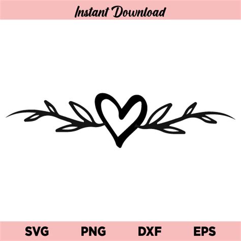 Heart Flourish Svg Cut File Heart Flourish Svg File Heart Flourish