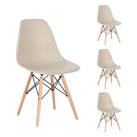 Kit Cadeiras Eiffel Sala Jantar Cozinha Escrit Rio Charles Eames Nude Madeiramadeira