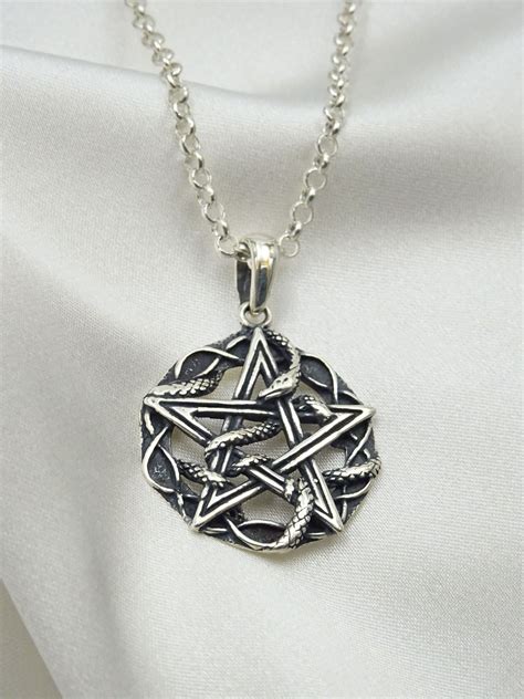 Pentagram Necklace Pentacle Necklace Occult Pentagram Pendant