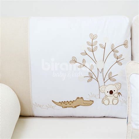 Kit Cama Babá Peças Saia Savanah Nude Baby Enxoval Enxovais