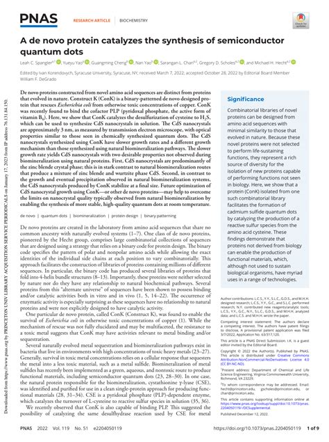 Pdf A De Novo Protein Catalyzes The Synthesis Of Semiconductor