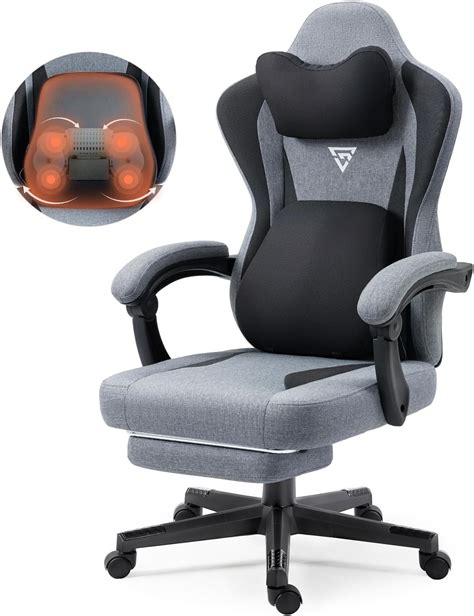 Vigosit Gaming Chair with Heated Massage Lumbar Support, Breathable ...