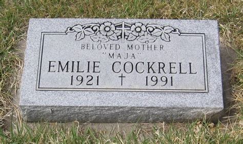 Emilie Maja Nobialek Cockrell M Morial Find A Grave