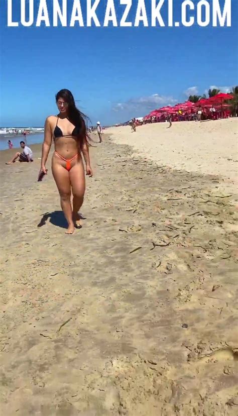 Naughty Exhibitionist Luana Kazaki Showing Her Pussy On The Beach Cnn Amador
