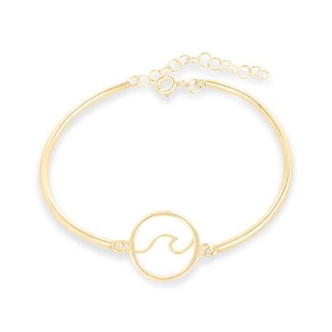 Wave Bracelet Gold Nautical Necklace Nautical Jewelry Wave Bracelet