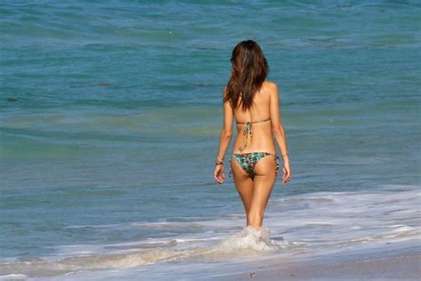 ALESSANDRA AMBROSIO On Bikini On The Beach In St Barts HawtCelebs