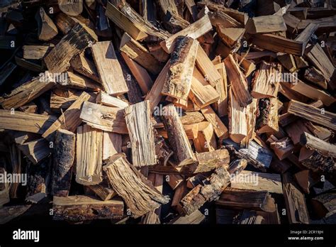 A Stack Of Fire Wood Stock Photo Alamy