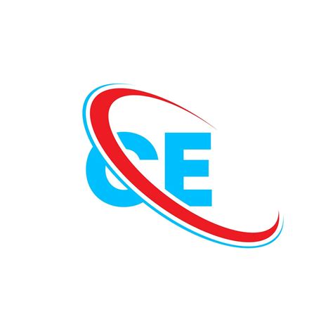 ce logo ce design blue  red ce letter ce letter logo design