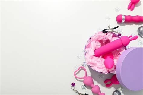 Premium Photo Sex Toy With New Year S Decor On A Light Background