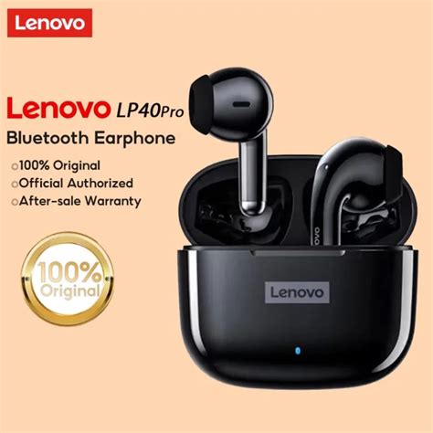 Lenovo Lp40 Pro Ipx5 True Wireless Earphone Bluetooth 51hd Stereo Low Latency Gaming With Mic