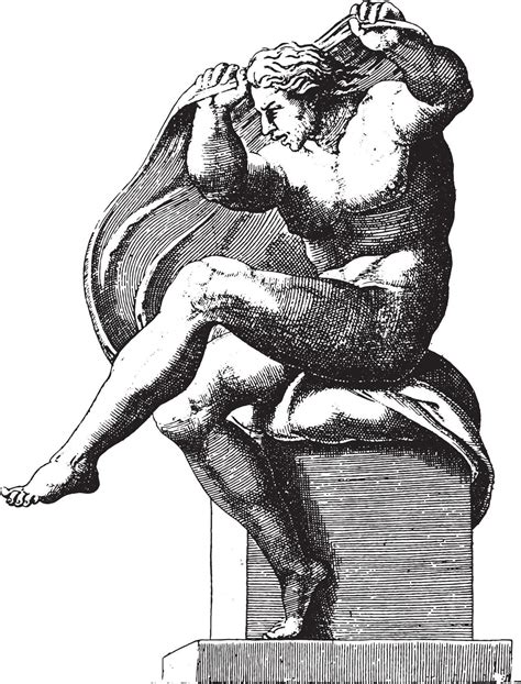Seated Nude Adamo Scultori After Michelangelo 1585 Vintage