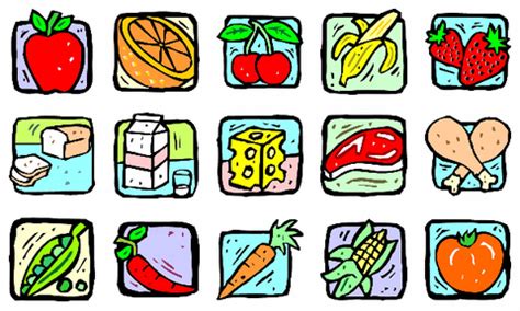 Healthy Food Stickers | Free Printable Papercraft Templates