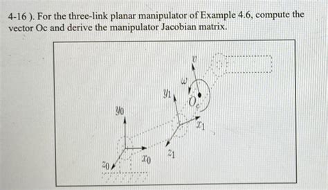 Solved For The Three Link Planar Manipulator Of Chegg