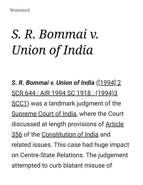 465071344 S R Bommai V UOI Lawforcivilservices Pdf S R Bommai V