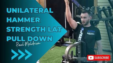 Unilateral Hammer Strength Lat Pull Down Youtube