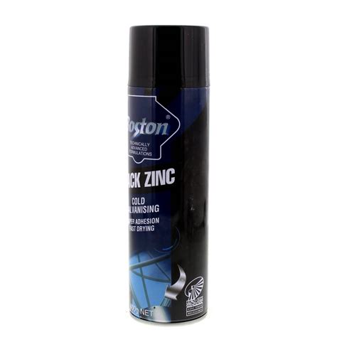 Cold Galvanising Black Zinc Spray Can 400g Boston Rust Protection Metal