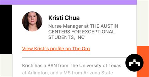 Kristi Chua Nurse Manager At The Austin Centers For Exceptional