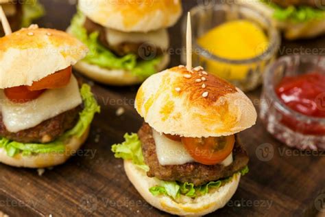 Ready To Serve Mini Hamburgers Step By Step Preparation Of Mini