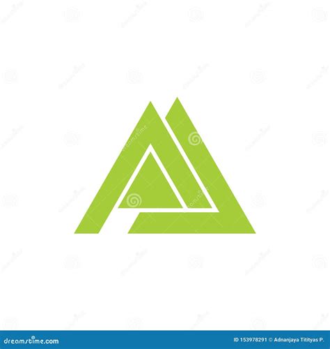 Letter M Mountain Triangle Geometric Logo Vector Stock Vector