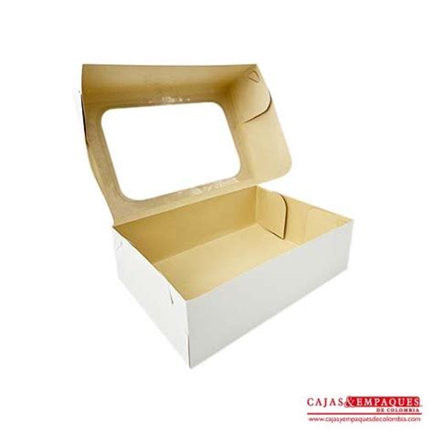 Caja Ecol Gica Plegadiza Con Ventana X X Cm Blanco Cajas Y