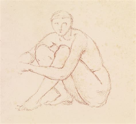 Female Nude Study Of A Seated Figure Artvee