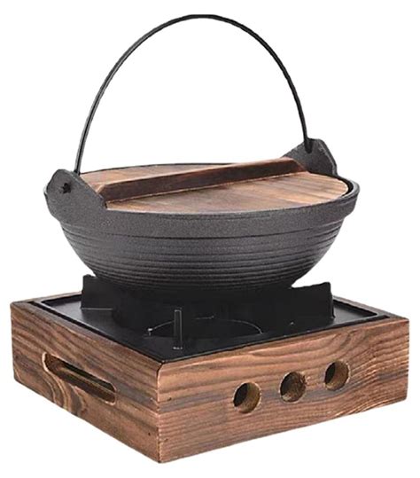 ZHANGHU Cast Iron Pot Pan Japanese Cast Iron Shabu Shabu Hot Pot Single Serving Sukiyaki Nabe