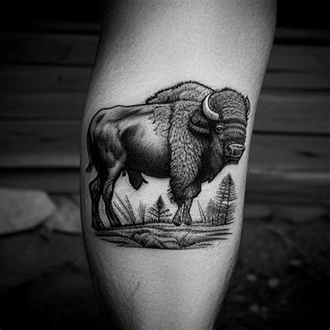 55 Bison Tattoo Ideas - TattooClue.com