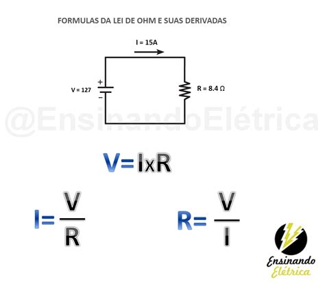Formula Da Lei De Ohm - Lei de Ohm - Ensinando Elétrica | Dicas e Ensinamentos