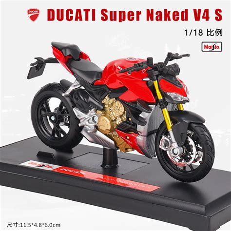 Maisto 1 18 Ducati Super Naked V4 S Alloy Motorcycle Model Static Toy