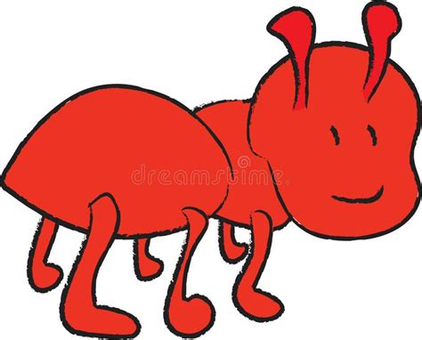 Red Ant stock vector. Illustration of isolated, draw - 31799114