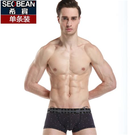 New Seobean Mane Boxer Underwear Low Waist Sexy Boxer Shorts Male