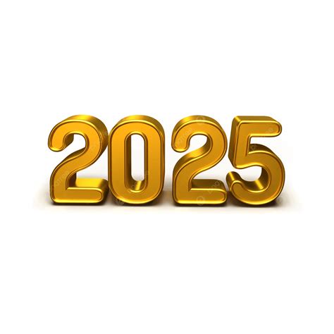 2025 Golden 3d Letters Happy New Yea, 2025, 3d 2025, Golden 2025 PNG