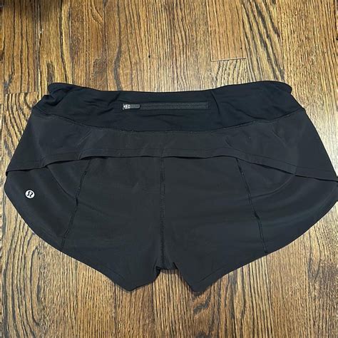 Lululemon Speed Up Black Shorts Size 8 And Never Depop