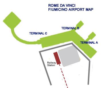 Leonardo Da Vinci - Fiumicino airport map - Terminal A, B, C