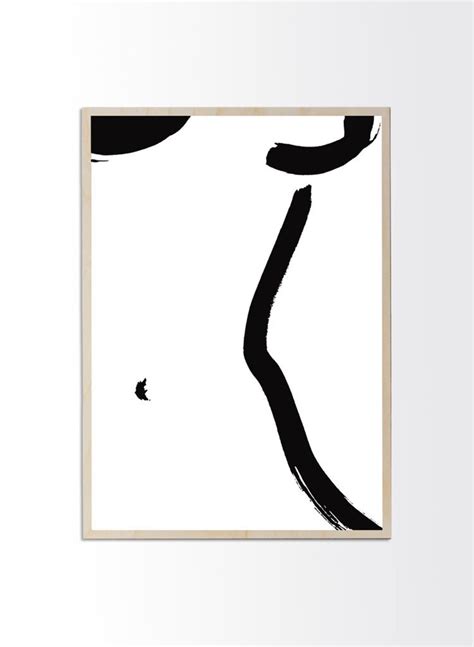 The Female Body Minimalist Print Scandinavian Print Nude Line Drawing Female Drawing Poster Line